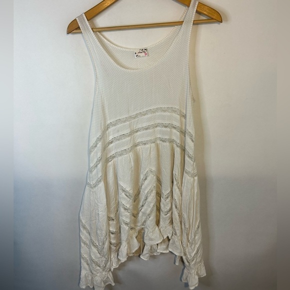 Intimately free people trapeze tank small off white polka dot tunic - Picture 1 of 4